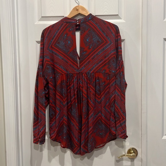 Free People Oversized Peasant Blouse Top - Picture 3 of 11